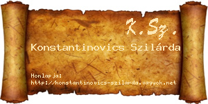 Konstantinovics Szilárda névjegykártya